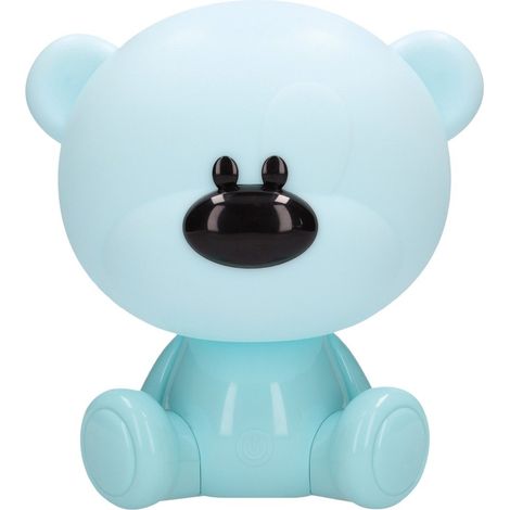 Luce notturna a LED per bambini a forma di orsetto 5W RGB + luce diurna con altoparlante e batteria blu