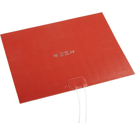 Tapis chauffant en silicone Rectangle RS PRO, 12 V c.c., 30 W, 150 x 200mm ( Prix pour 1 )