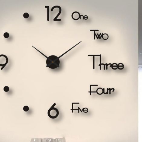Acrylic Frame Wall Clock, Silent Decorative Artistic Clock for Living Room, Bedroom, Office (1/5)