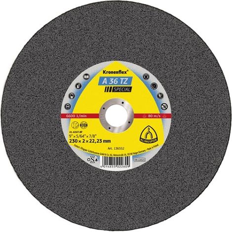 Disque à tronconner A 36 TZ 230x2x22,23 Klingspor (1/2)