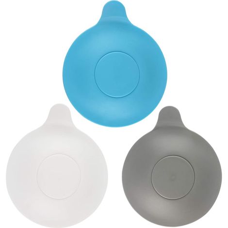 Couvercle de bonde universel en 3 pièces pour baignoire, douche et évier de cuisine, couvercle de bonde amovible pour empêcher l'écoulement (gris/bleu/blanc) (1/5)