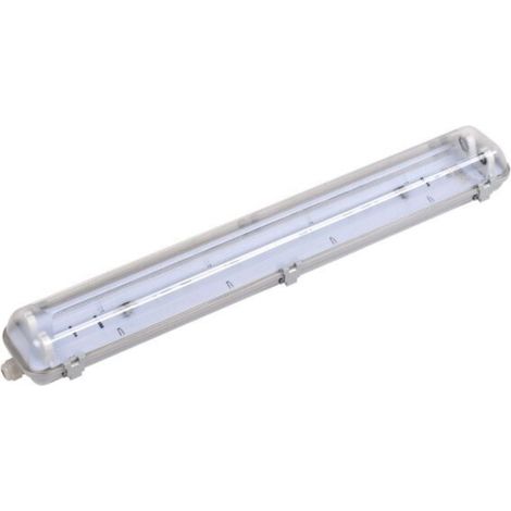Réglette étanche double pour tubes LED T8 150cm IP65 (boitier (1/5)