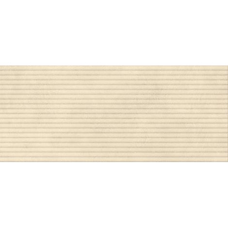 Carrelage effet Béton 3D Beige Coquille Lines 120x50x1 cm Mat Stavira - Mur intérieur (vendu par carton de 1,8 m²) - RO'MA CARRELAGE