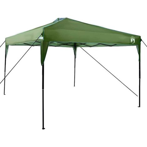 Tente pare-soleil verte, dimensions : 290 x 290 x 251 cm, en tissu (1/5)