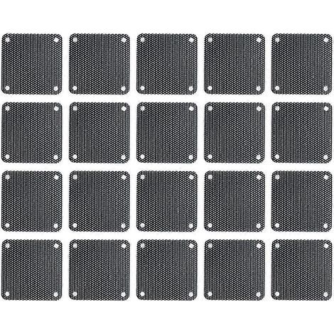 20er-Pack Staubfilter für PC-Lüfter, aus PVC, 4 cm Durchmesser. – 44 cm – Schwarz (1/4)