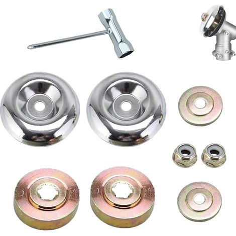 9 Pièces Débroussailleuse en Métal Accessoires Kit Ecrou Tete Debroussailleuse pour Débroussailleuse (1/4)