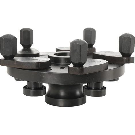 Abrazadera universal para equilibrado de neumáticos, 38 mm, compatible con configuraciones de ruedas de 4 a 10 orificios, acero de alta resistencia, diseño ajustable, compatible con máquinas de equili (1/5)