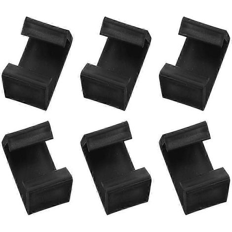 Attaches à clip pour canapés en rotin, utilisées pour une fixation stable, 6 pièces par paquet, en plastique noir. (1/5)