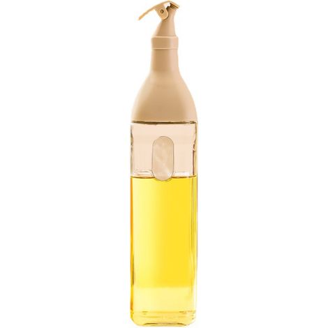 Dispensador de vidrio de aceite de oliva, dispensador medidor de vinagre y aceite de cocina con boquilla