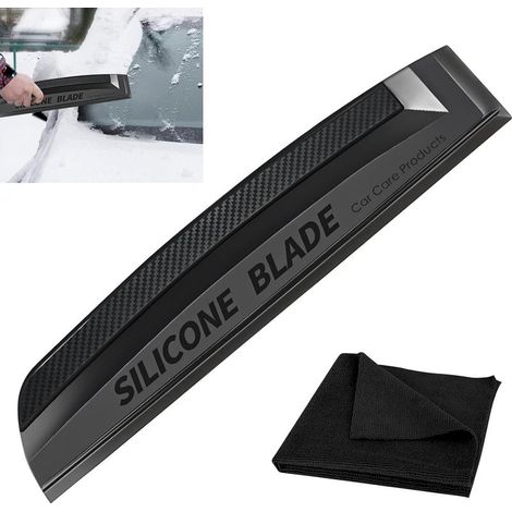 Escobilla de silicona para coches - Raspador de silicona para coches: Escobilla de silicona, escobillas para coches, limpiaparabrisas para carrocería y ventanas, ventanas, espejos (1/5)