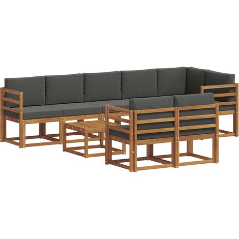 Outdoor Sofa Set with Cushion 9 pcs Natural and Anthracite vidaXL (1/5)