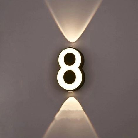 (8) Applique murale, étanche pour l'extérieur, lampe numérique LED paysage lumière de projection de logo lumières modernes terrasse balcon signature (1/5)
