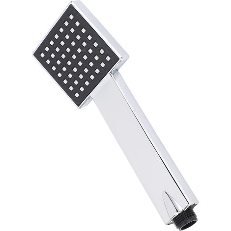 Quadratischer Handbrausekopf, hochwertiger Einzelduschkopf mit Duschfunktion, silberfarben (1/5)