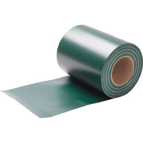 Randaco 1 Rollen PVC Sichtschutzstreifen 70m x 19cm Sichtschutzfolie mit 60 x Befestigungsclips für Gartenzaun, Balkon  Grün