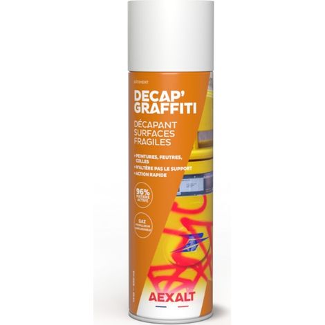 Gel décapant graffiti 400 ml en aérosol – Élimine graffiti sur béton, ciment, brique, métal – Pour surfaces fragiles et lisses (1/2)
