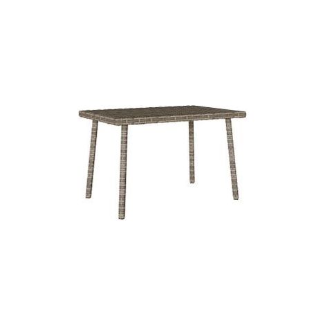 Table basse de jardin rectangulaire gris 60x40x37 rotin (1/5)