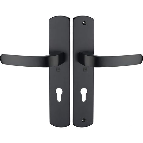 Ensemble sur plaque ELFE entraxe 195mm clé I noir mat - HERACLES - B-ELFE-04 (1/3)