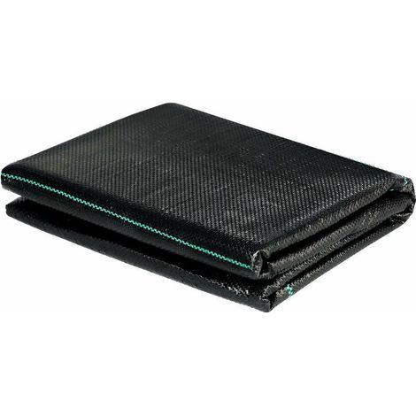 Toiles de Paillage 2m x 5m, Geotextile, Toile Anti Mauvaises Herbes Jardin, Bache Noire Agricole, Barriere Anti Racine, Tissu Perméable à l'eau, Anti-UV, Geotextile (1/5)