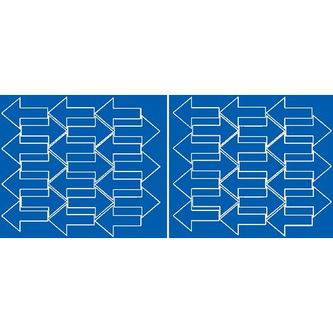 Adesivi a forma di freccia, 7x4,5 cm, 42 pezzi, blu lucidi.