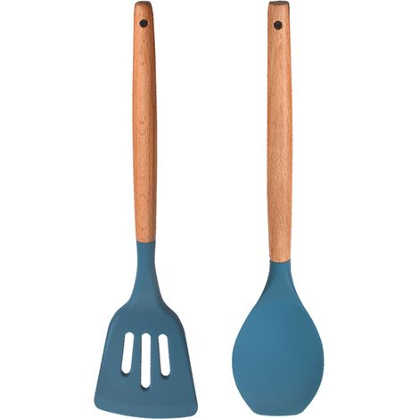 Ustensiles De Cuisine En Silicone - Accessoires Résistants À La Chaleur Pour Casseroles Antiadhésives - Set De 2 Pièces (1/5)