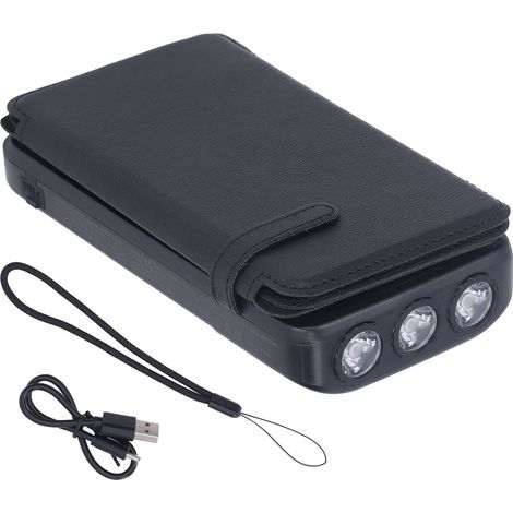 externe solaire noire étanche 20 000 mAh chargeur solaire (1/5)