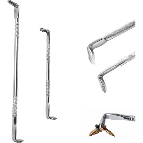 Tournevis coudé 90° jeu 2 pièces tournevis d’angle offset double tête PH1 PH2 SL6 court compact magnétique acier S2 pour espaces restreints réparation meuble voiture atelier (1/5)