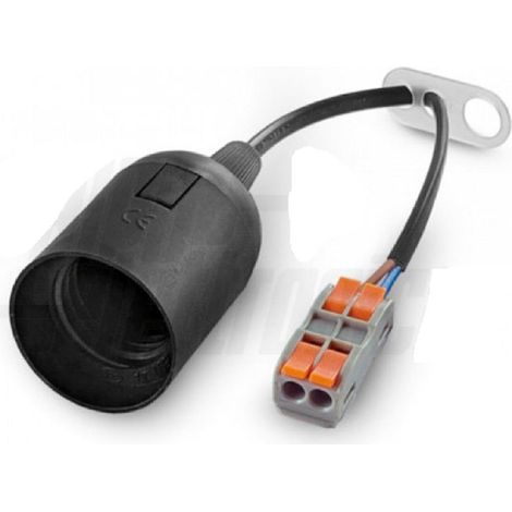 Alpha elettronica portalampada e27 con cavo 20cm e morsettiera rapid 23-9-132n