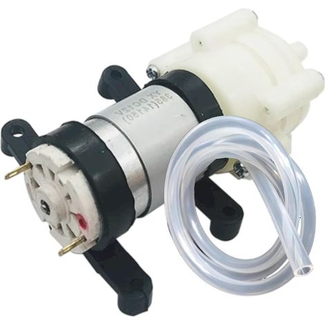 1 Pompe à membrane 385,DC 6V-12V,Débit 2L/Min,Tuyau 1m,Aquarium,Bricolage (1/5)