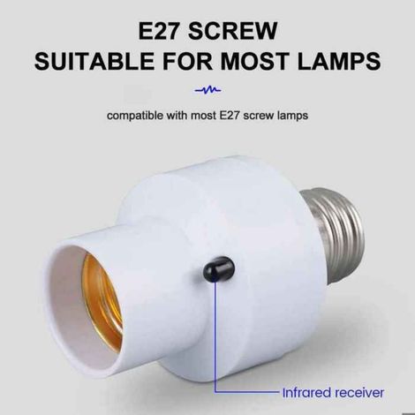Douille Led E27 - Convertisseur Ac Infrarouge - Télécommande Ir Incluse - Pour Éclairage Chaud - 1 Pièce