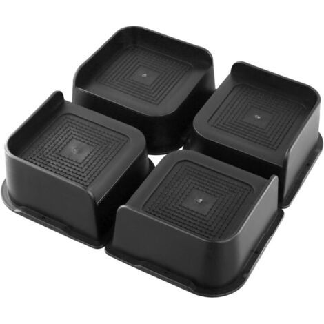 Bardusch-Lot de 4 Rehausseur de Meuble de 5 cm, pour lit, canapé, Chaise de Bureau, réfrigérateur, Machine à Laver, Design en Forme de L, jusqu'à 2 700 kg (1/5)