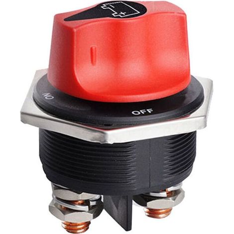 Batterie Interrupteur d'isolateur de Batterie de Voiture,Commutateur Isolateur Batterie,Max 32V 300A CONT 450A INT Interrupteurs de Batterie pour Bateau RV Marine Yacht Moto Véhicules (1/5)