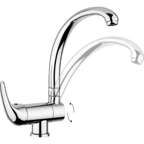 RUBINETTO MISCELATORE MONOCOMANDO PER LAVELLO SERIE NETTUNO 2 3/8   RUBINETTERIA PAFFONI Spa