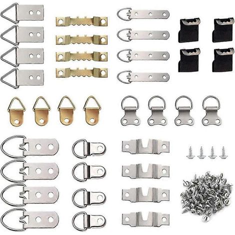 Kit de 96 crochets de suspension pour cadres photo avec vis (1/5)