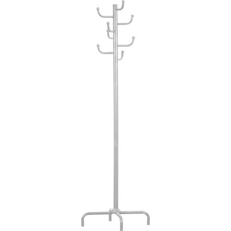 Appendiabiti Moderno Ganci Attaccapanni Ingresso Ferro H175cm Bianco