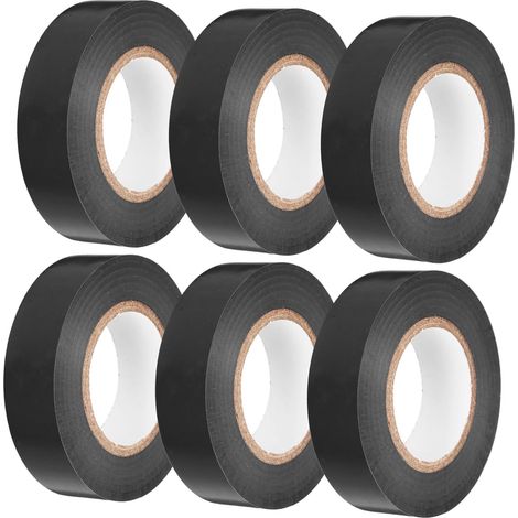Lot de 6 rouleaux ruban isolant noir pour isoler et protéger les (1/5)