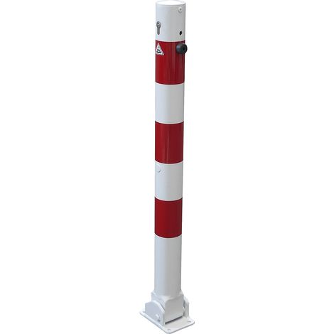 Schake, Potelet de délimitation, Ø 76 mm, blanc / rouge,