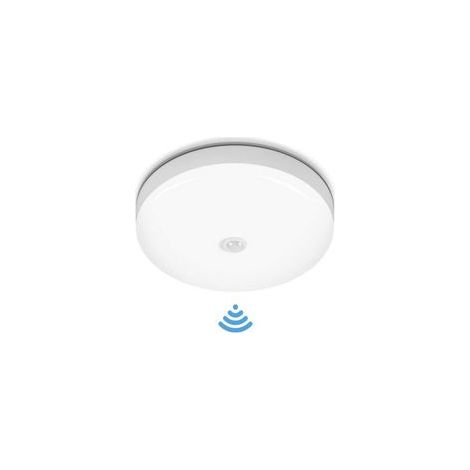 Plafonnier LED étanche avec détecteur de mouvement intégré – Luminaire circulaire 12 W pour salle de bain, cuisine, chambre ou couloir – Éclairage d’intérieur blanc froid (forme ronde) (1/5)