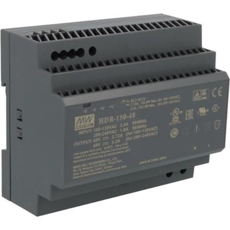 Mean Well NETZTEIL - 1 AUSGANG - HUTSCHIENENMONTAGE - 150 W - 48 V - FÜR ANWENDUNG IM INDUSTRIEBEREICH