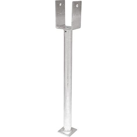 Sabot d'appui L L140 x 90 avec tube 38 mm galvanise a chaud (tzn)