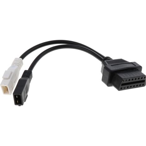 Trade-Shop OBD2 II 16pin Diagnose Adapterkabel 2 x 2 kompatibel mit Audi 80 B3 B4 Cabrio Coupe 100 C4 A6 C4, Seat Toledo, VW Polo Golf II III (1/4)