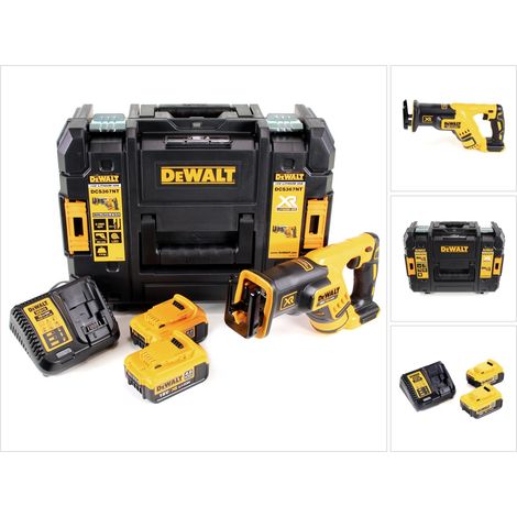 Dewalt – Scie sabre sans fil 18V brushless – 2x batteries 4,0Ah – Coffret de transport TSTAK – Profondeur de coupe 200mm pour bois (1/5)