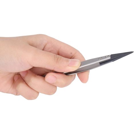 pointu pointe pincettes, anti-statique haute dureté de carbone précise en plastique pinceaux pour la microélectronique émiconductrice (1/5)