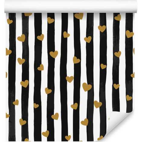 Papier peint à motifs de cœurs pour salon et chambre 50x1000 cm (1/5)