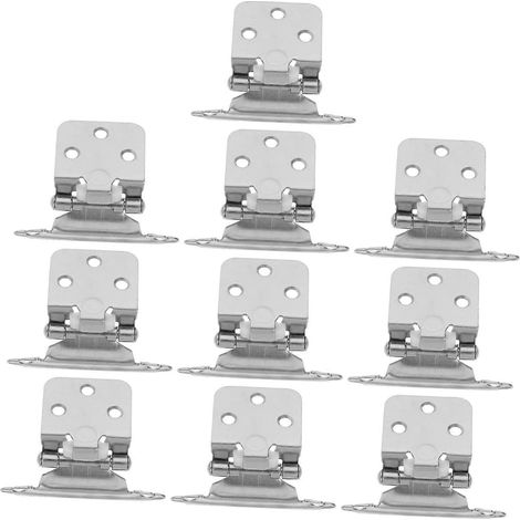 Charnières de placard à fermeture douce Didiseaon, lot de 10, 1,2 mm, nickel blanc, auto-agrippantes (1/5)
