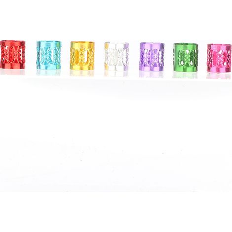 100 perles ajustables pour tresses dreadlocks, accessoires de coiffure et perruques, colorées (1/5)