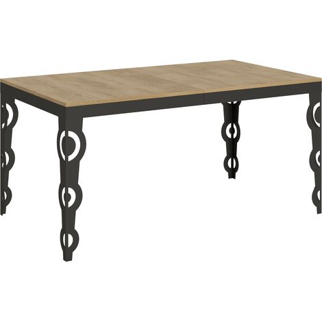 Table Extensible 90X160/264 Cm Karamay Evolution Chêne Nature Structure Anthracite (1/4)
