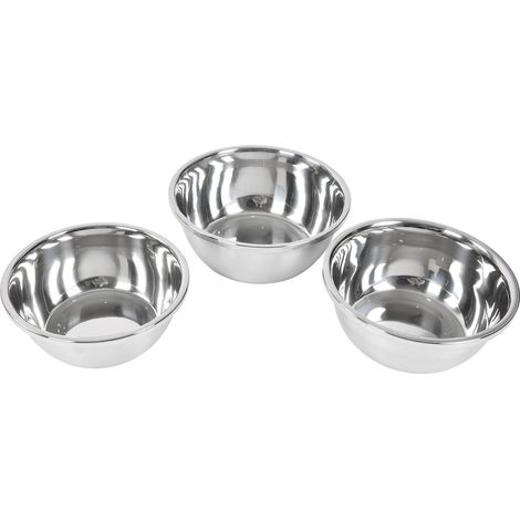 3-teiliges Set aus Edelstahl-Rührschüsseln (26 cm + 28 cm + 30 cm), dickwandige, multifunktionale Salatschüsseln, Eierkocher, antihaftbeschichteter Küchenbehälter (1/5)