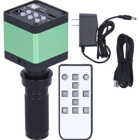 Caméra microscope numérique industrielle USB 2K 1080P 48MP, enregistreur vidéo, prise US 100-240V, pour inspection électronique et soudure. (1/5)