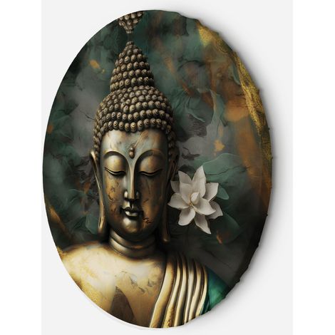 Tableau sur toile Image circulaire Bouddha Zen Abstraction 60x60 (1/5)