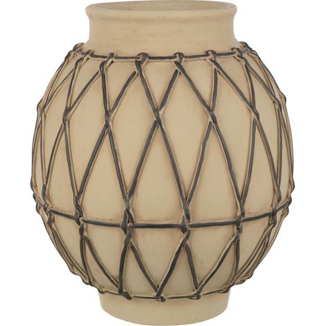 Cache-Pot en Ciment "Berbere" 35cm Beige (1/3)
